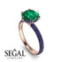 Hidden Halo Round Sapphire Engagement Ring - Ashley No. 65 image 2