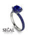 Hidden Halo Round Sapphire Engagement Ring - Ashley No. 75 image 2