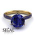 Hidden Halo Round Sapphire Engagement Ring - Ashley No. 73 image 3