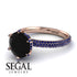 Hidden Halo Round Sapphire Engagement Ring - Ashley No. 68 image 10