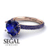Hidden Halo Round Sapphire Engagement Ring - Ashley No. 74 image 10