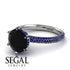 Hidden Halo Round Sapphire Engagement Ring - Ashley No. 69 image 10