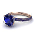 Hidden Halo Round Sapphire Engagement Ring - Ashley No. 74 image 1
