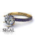 Hidden Halo Round Sapphire Engagement Ring - Ashley No. 61 image 10