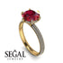 Hidden Halo Round Diamond Engagement Ring - Ashley No. 10 image 2