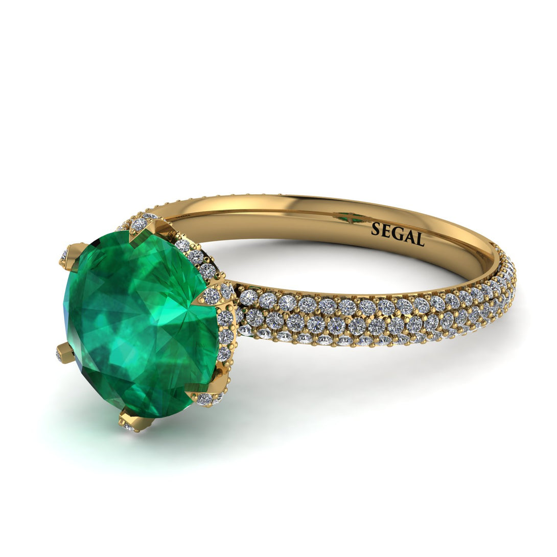 Hidden Halo Round Diamond Engagement Ring - Ashley No. 4