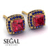 Hidden Halo Princess Ruby Earrings - Georgia No. 70 image 10
