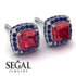 Hidden Halo Princess Ruby Earrings - Georgia No. 72 image 10