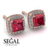 Hidden Halo Princess Ruby Earrings - Georgia No. 11 image 10