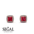 Hidden Halo Princess Ruby Earrings - Georgia No. 11 image 2