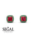 Hidden Halo Princess Ruby Earrings - Georgia No. 26 image 2
