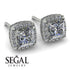 Hidden Halo Princess Diamond Earrings - Georgia No. 3 image 10