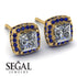 Hidden Halo Princess Diamond Earrings - Georgia No. 61 image 10