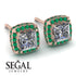 Hidden Halo Princess Diamond Earrings - Georgia No. 17 image 10