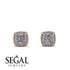 Hidden Halo Princess Diamond Earrings - Georgia No. 2 image 2