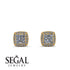 Hidden Halo Princess Diamond Earrings - Georgia No. 1 image 2