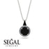 Hidden Halo Black Diamond Necklace - Joanna No. 9 image 9