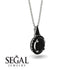 Hidden Halo Black Diamond Necklace - Joanna No. 39 image 2
