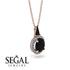 Hidden Halo Black Diamond Necklace - Joanna No. 8 image 2