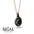 Hidden Halo Black Diamond Necklace - Joanna No. 38 image 2