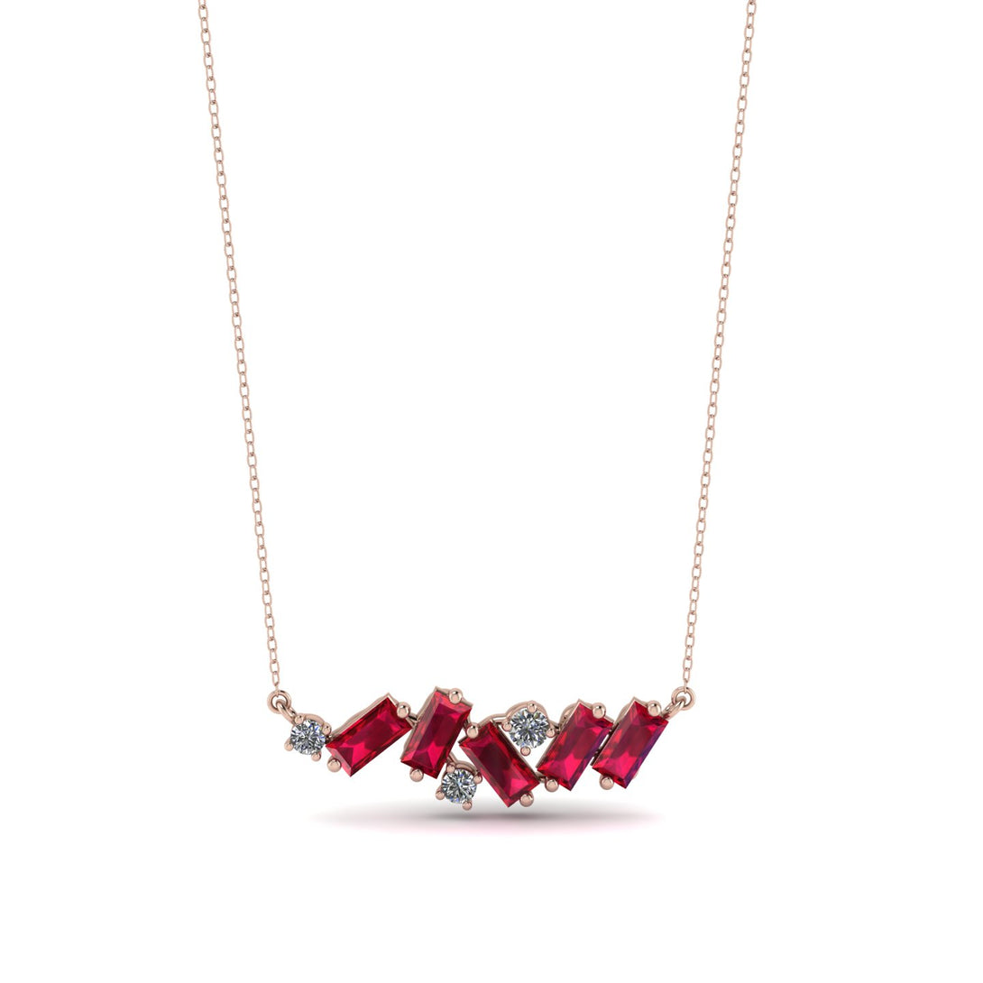 Baguette Diamond Necklace - Arielle No. 47