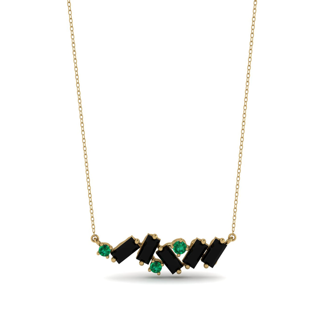 Baguette Emerald Necklace - Arielle No. 34