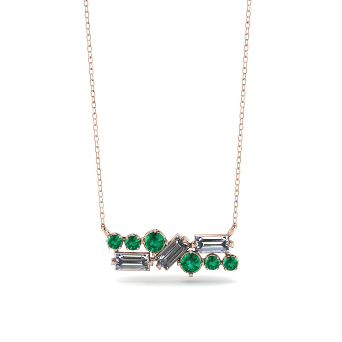 Diamond Baguette Necklace Mix - Kinley No. 5