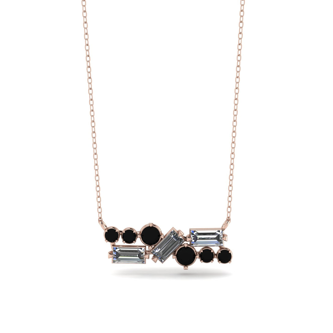 Diamond Baguette Necklace Mix - Kinley No. 8