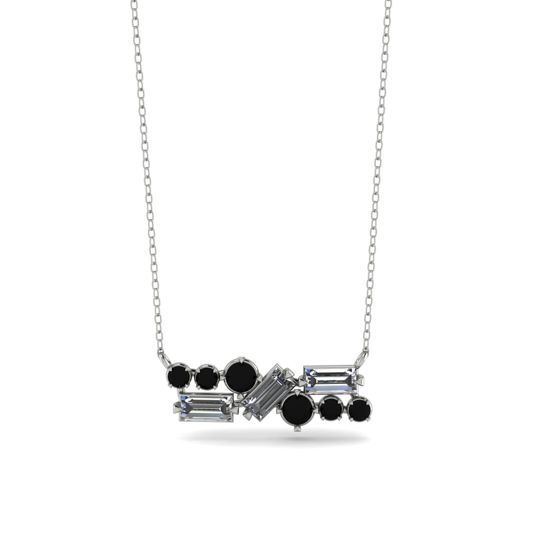 Diamond Baguette Necklace Mix - Kinley No. 9