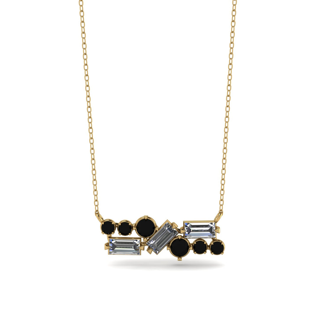 Diamond Baguette Necklace Mix - Kinley No. 7