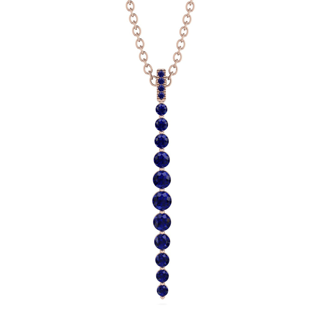 Tie Necklace Row Sapphire - Paris No. 14