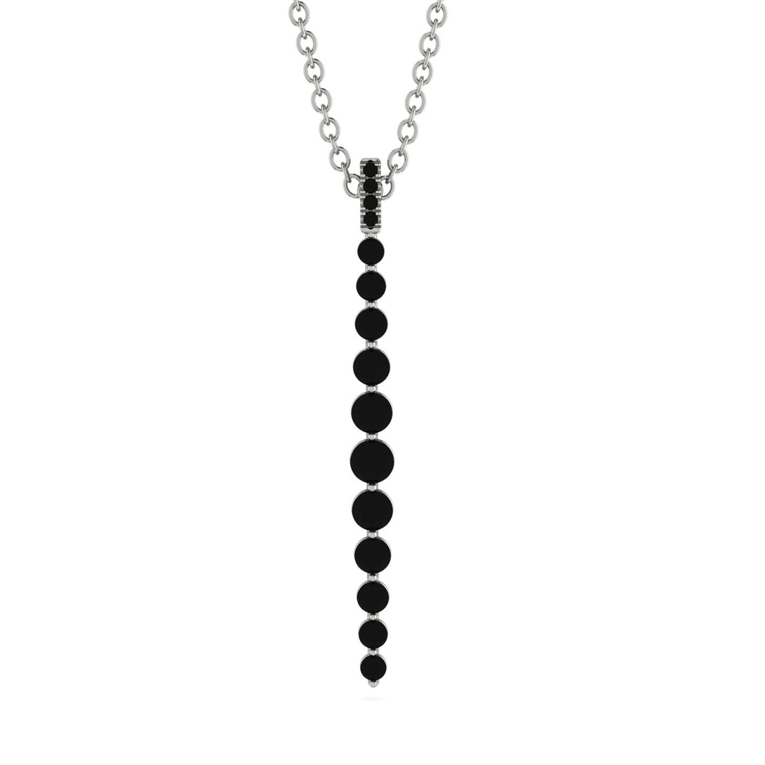 Tie Necklace Row Black Diamond - Paris No. 9