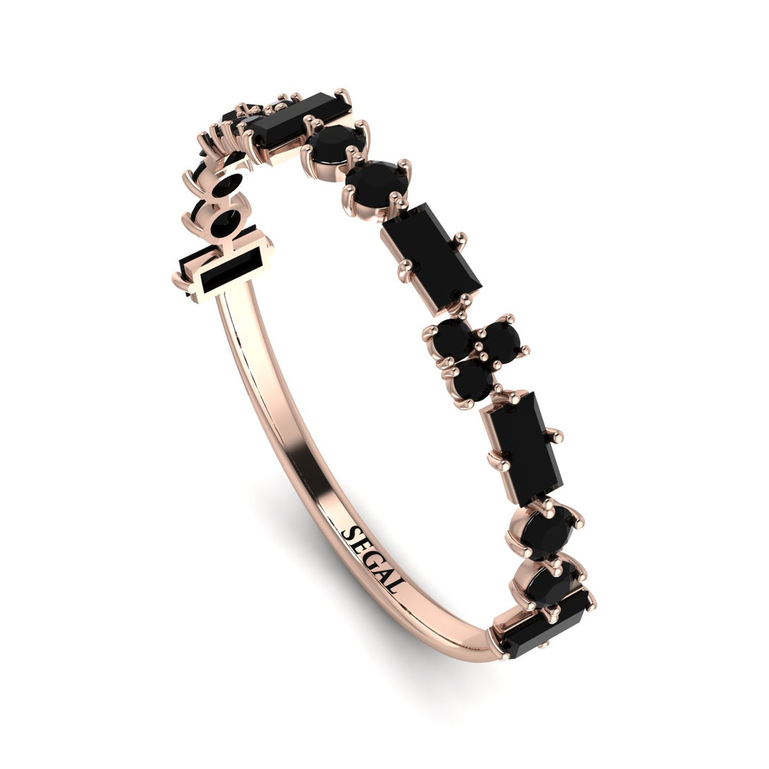 Eternity Mix Black Diamond Ring - Jocelyn No. 8
