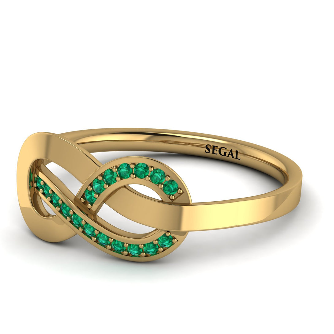 Infinity Yin Yang Emerald Ring - Lydia No. 4
