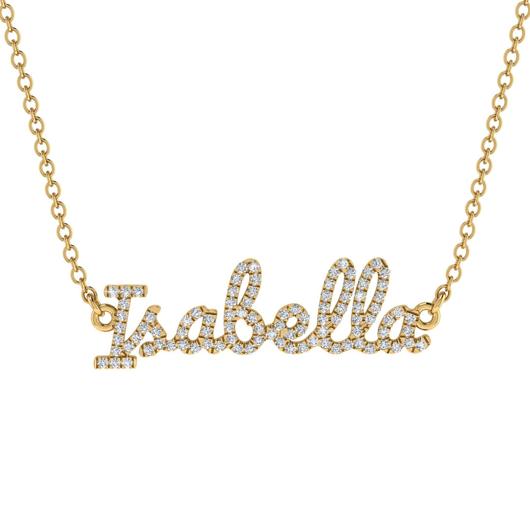 Diamond Gold Name Necklace - Isabella