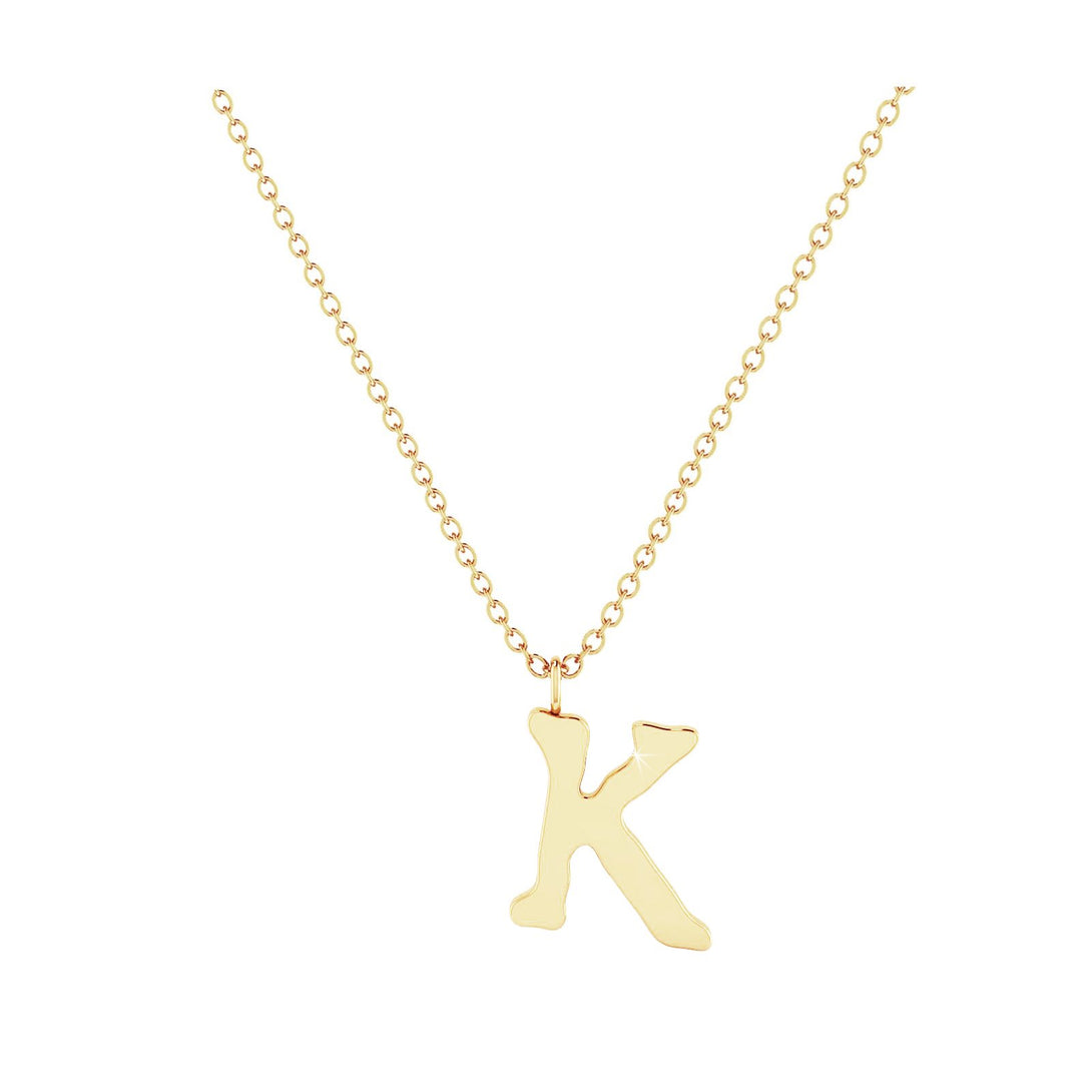 K - Letter Name Necklace Initial Necklace