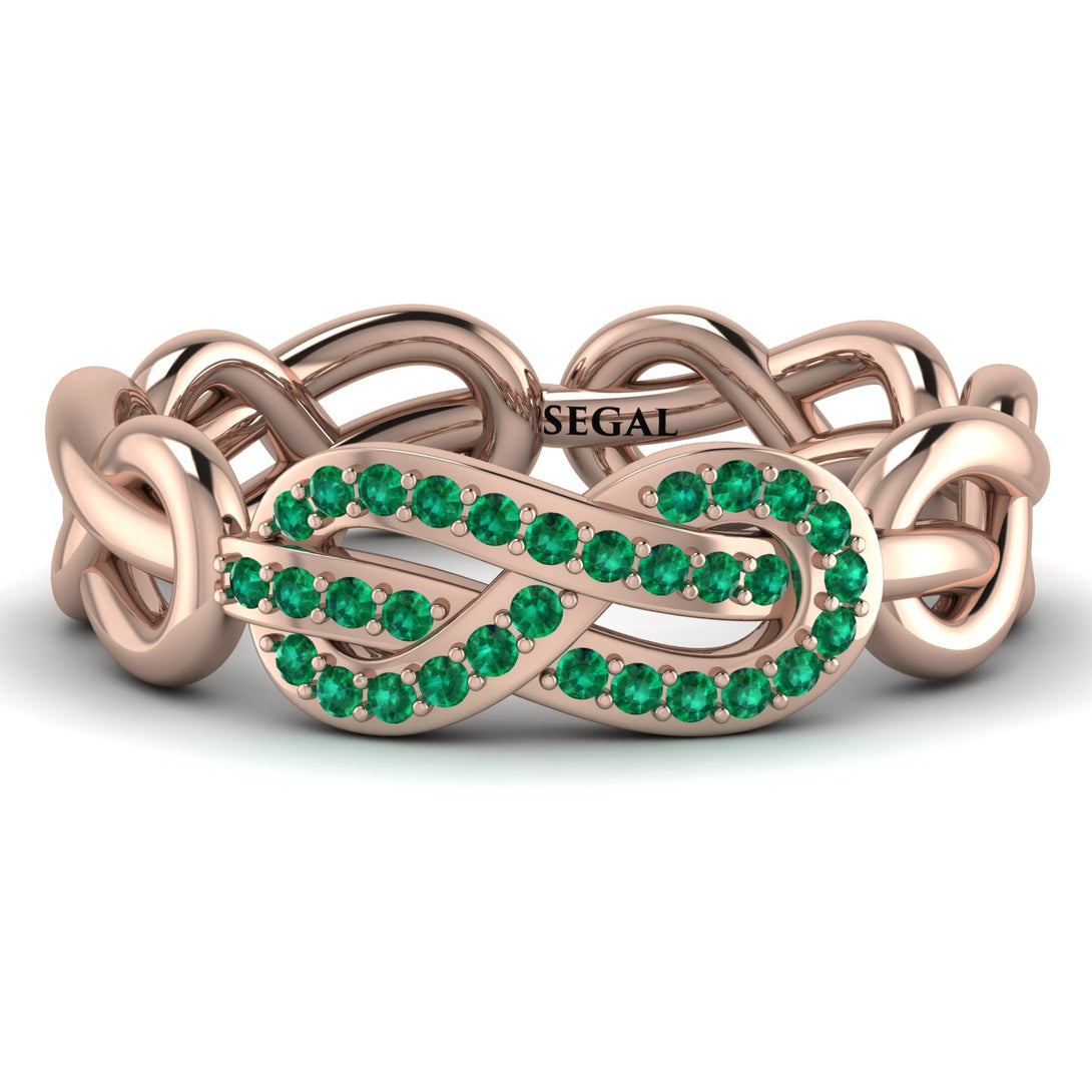 Knot Infinity Emerald Ring - Josephine No. 5