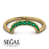 Large Half Round Stacking Emerald Ring - Brooke No. 4 image 2