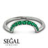 Large Half Round Stacking Emerald Ring - Brooke No. 6 image 2