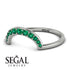 Large Half Round Stacking Emerald Ring - Brooke No. 6 image 3