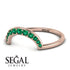 Large Half Round Stacking Emerald Ring - Brooke No. 5 image 3