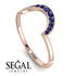 Large Half Round Stacking Sapphire Ring - Brooke No. 14 image 6