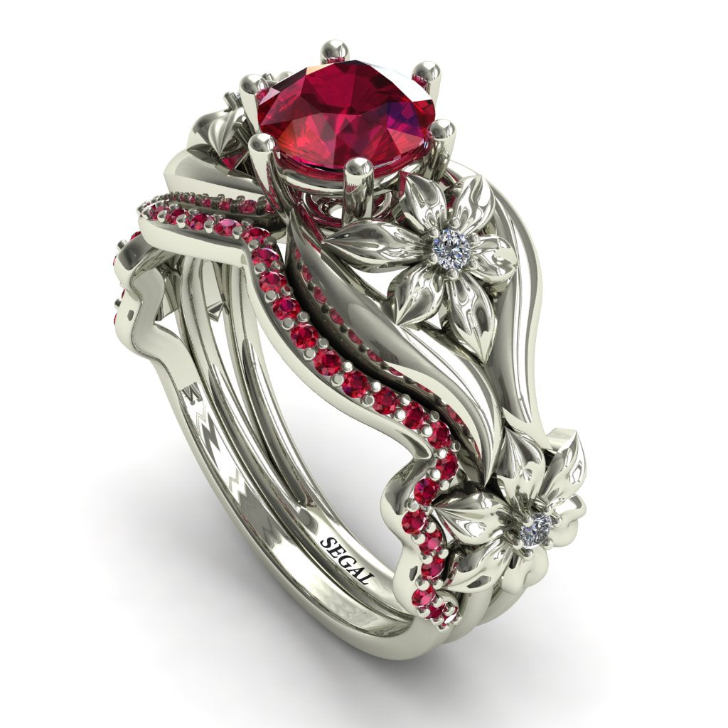 Orin's The 4th Season Bridal Set Flower Ring Diamond Ring- Lauren no. 6