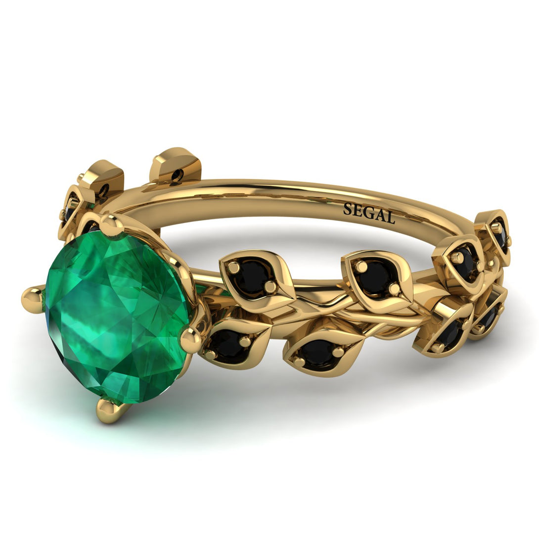 Leaves All Around Emerald Ring - Sydney 2ct No. 34