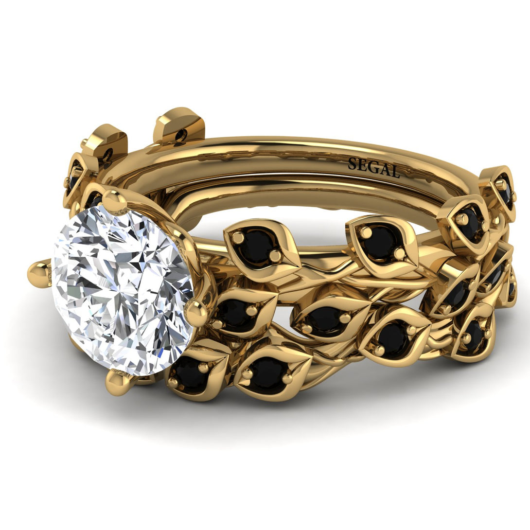 Leaves All Around Natural Diamond Wedding Bridal Set - Sydney 2ct No. 31