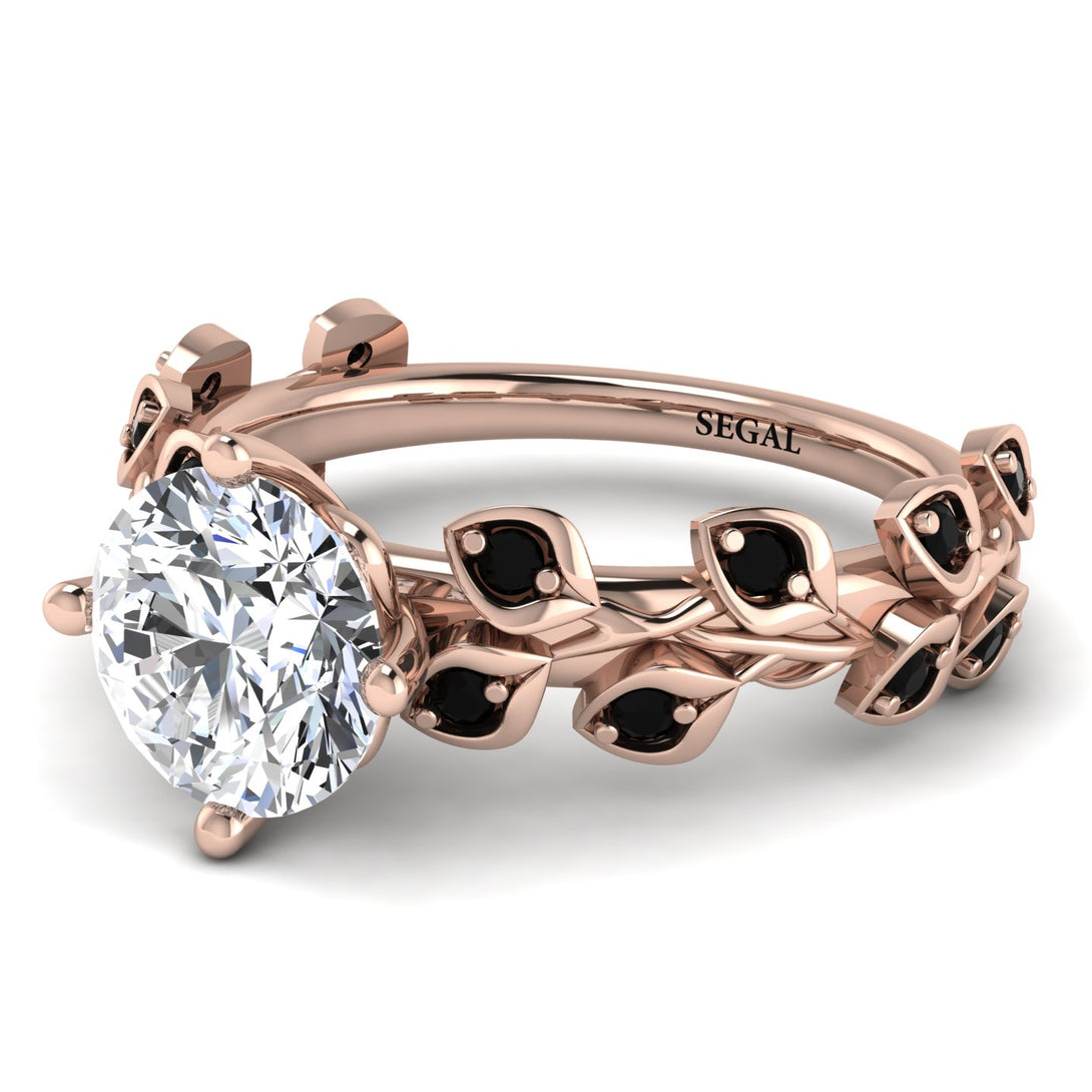 Leaves All Around Rose Gold Diamond Ring - Sydney 2ct No. 32
