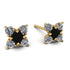 Geometrical 5 Black Diamonds Stud Earrings - Noa No. 7 image 1