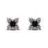 Geometrical 5 Black Diamonds Stud Earrings - Noa No. 8 image 1