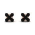 Geometrical 5 Black Diamonds Stud Earrings - Noa No. 38 image 1