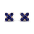 Geometrical 5 Sapphires Stud Earrings - Noa No. 74 image 1